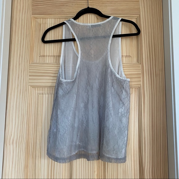 MINKPINK Layered Lace Tank Top Small - Picture 2 of 7